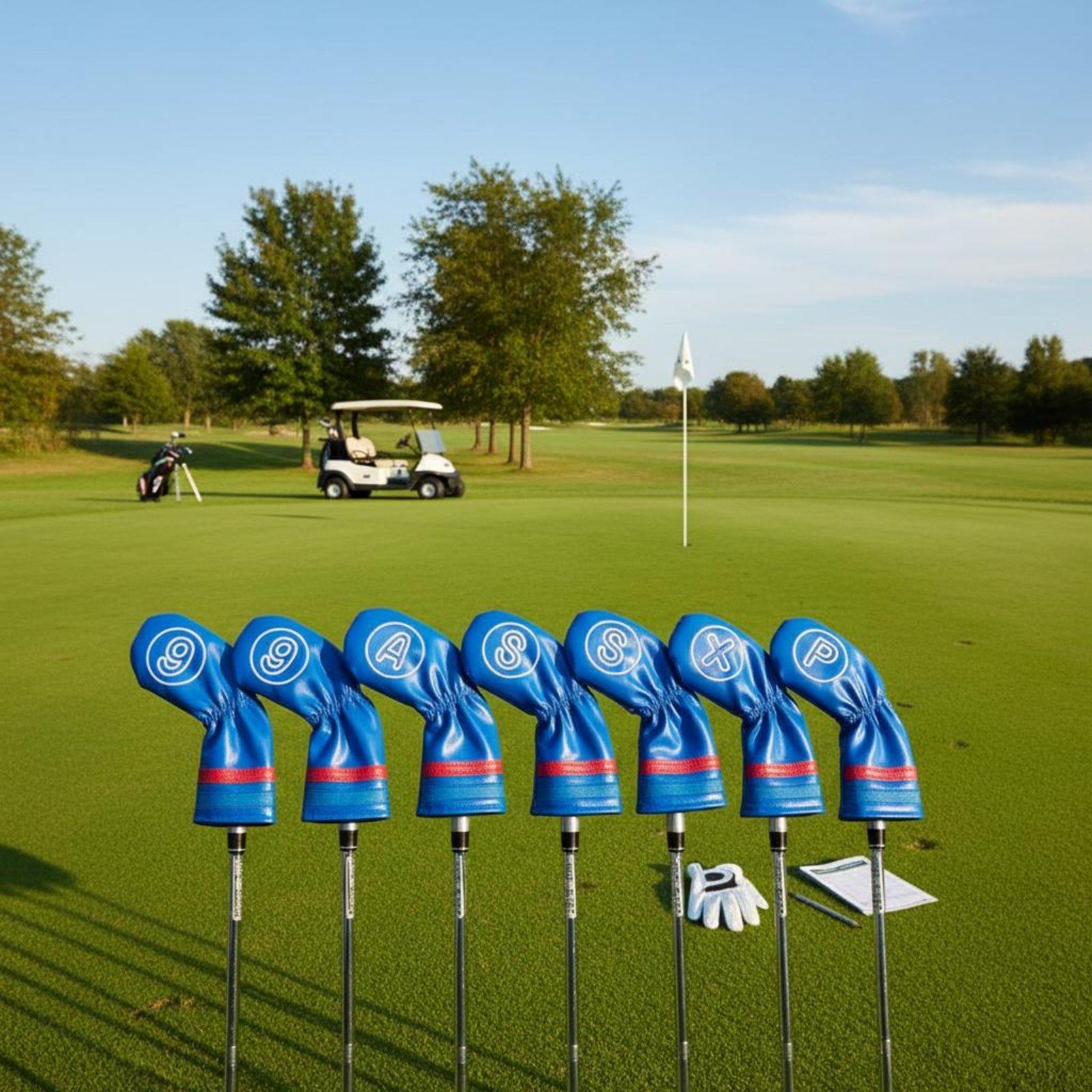 Golf Club Iron Set - Набор кожаных чехлов для гольф-клюшек, водонепроницаемые