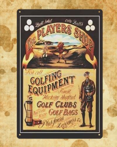 Golf Equipment Shop - Металлическая табличка/вывеска для гольфистов: магазин гольф-оборудования